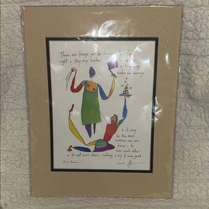 Story people. Whimsical Multicolor Art Print by Brian Andreas.